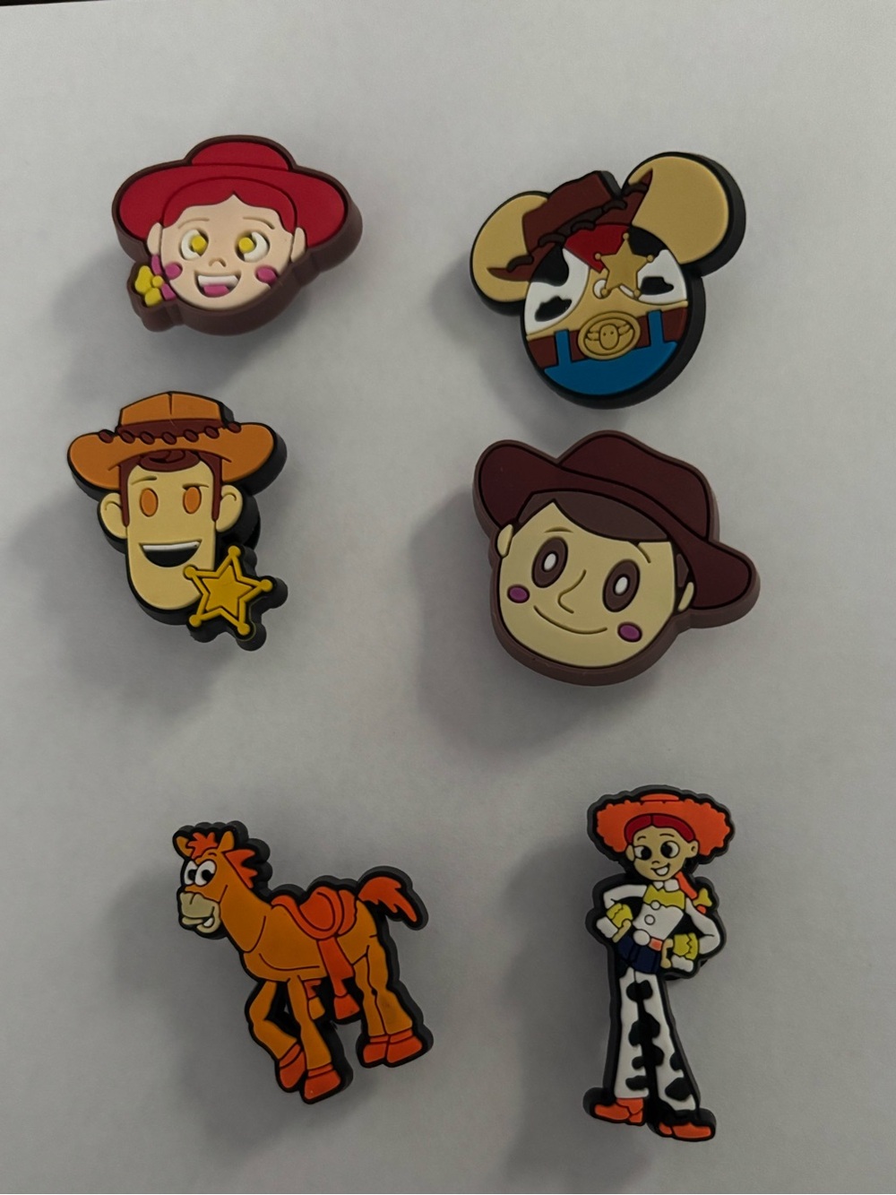 Woody and Jessy Toy Story croc charms/jibbitz
